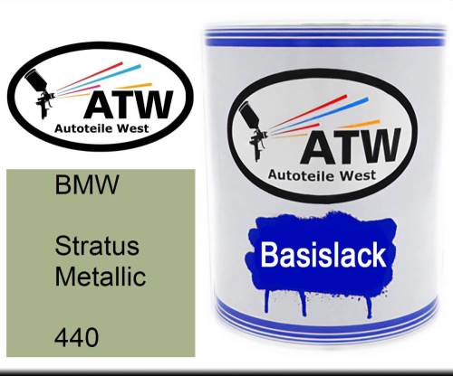 BMW, Stratus Metallic, 440: 1L Lackdose, von ATW Autoteile West.